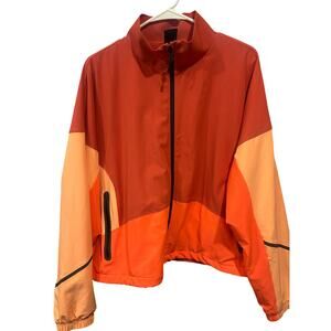 UA Unstoppable Jacket Women’s XL Peach/Red Colorblock Athletic Outerwear